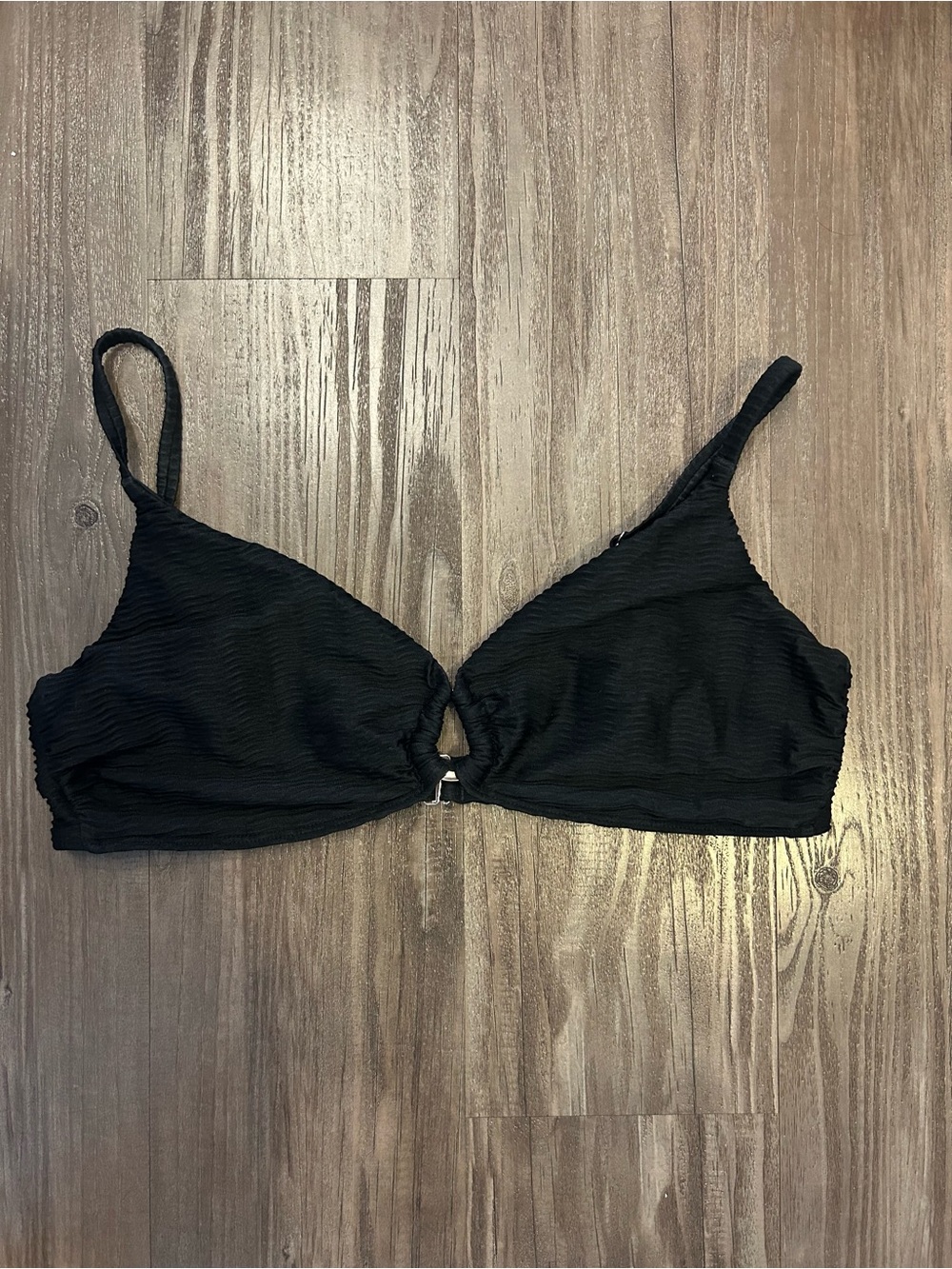 Abercrombie & Fitch Black Ribbed Bikini Top